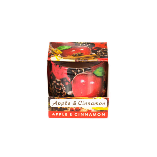 Świeca o zapachu jabłka i cynamonu